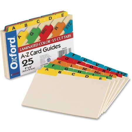 Oxford Guide, Card 4X6 A-Z, Ast Pk OXF04635